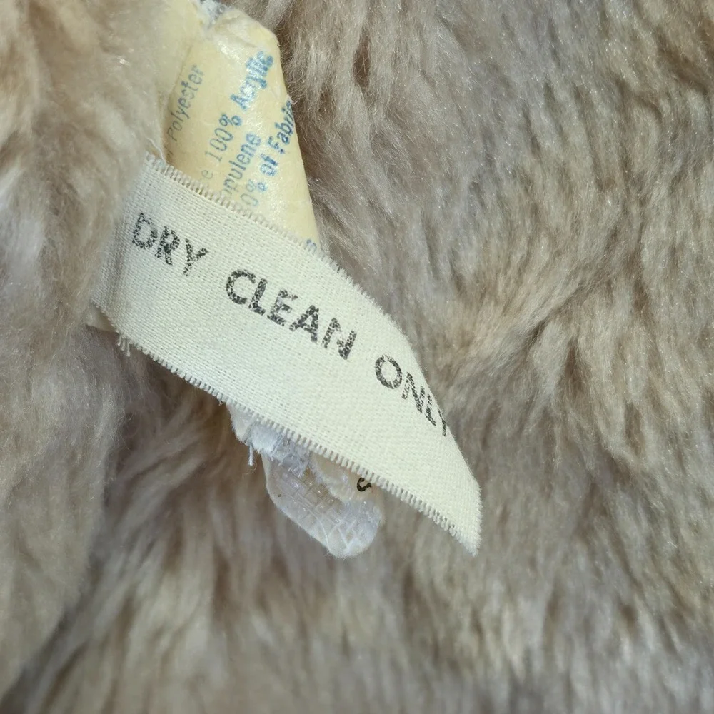 Vintage Grais Men's Tan Faux Fur Lined Western Coat Size 46‎ Reg Made in USA